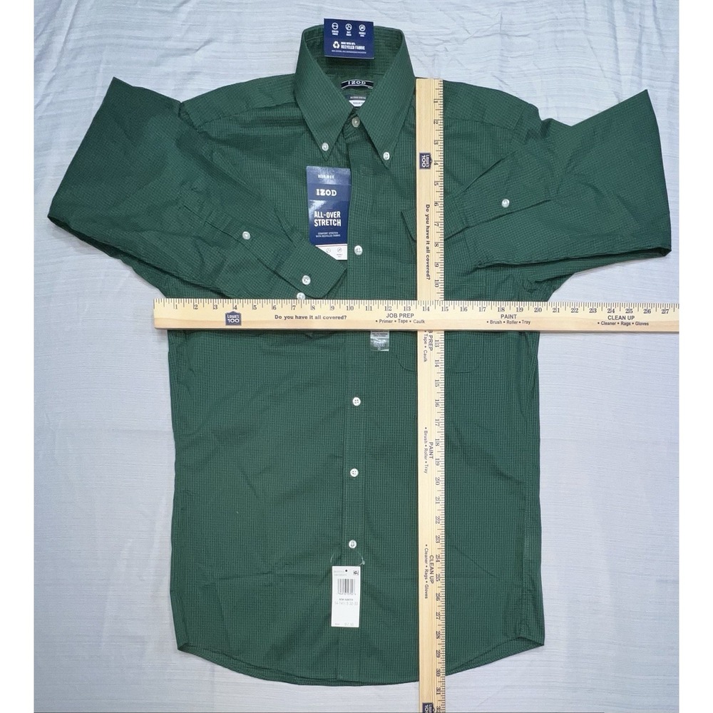 Izod All-over Stretch LS Regular Fit Shirt Men's Size‎ (14-14.5 32/33 Small) NWT - Picture 14 of 14